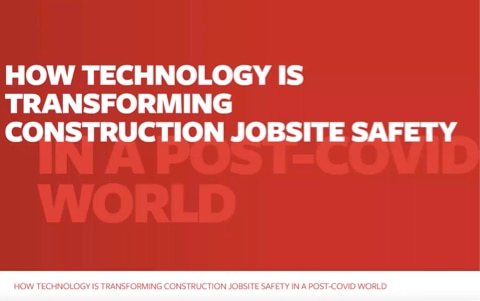 红色背景文字，技术如何改变建筑工地的安全